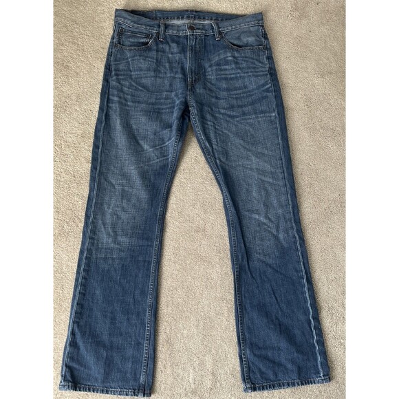 Levis Jeans 527 Mens 36x34 Bootcut Medium Wash Classic Wardrobe Staple - Picture 1 of 4